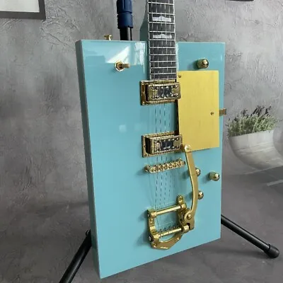 Daphne Blue Masterbuilt Bo Diddley Electric Guitar HH Pickups Gold Hardware • $315