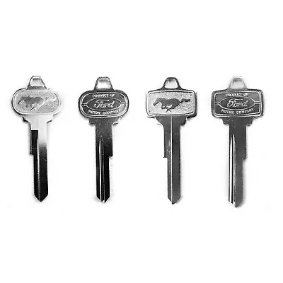 Mustang Key Blank Set Of 4 Ignition And Trunk Original Style 1964 1965 1966 • $13.95