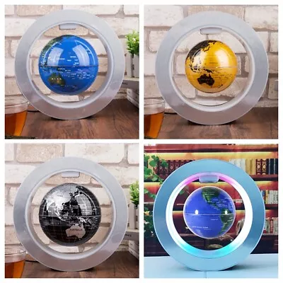 O Shape Magnetic Levitation Globe LED Light Anti Gravity Floating World Map Lamp • £42.99