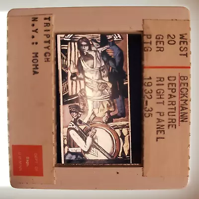 Max Beckmann  Departure  (Right Panel) 1932-35 Art 35mm Glass Slide • $20