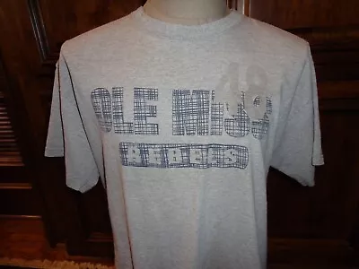 Vintage Soffe Gray Cotton Ole Miss Rebels NCAA #48 T-shirt Adult L Rare Find • $16.96