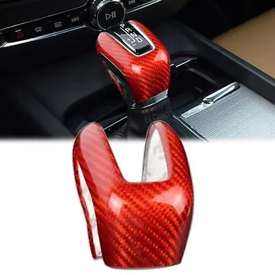 Red Carbon Style Gear Shift Knob Cover Trim Fit Volvo XC60 XC90 S60 S90 V60 V90 • $31.19