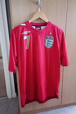 England 2006 Away Football Shirt Medium Beckham 7 • £50