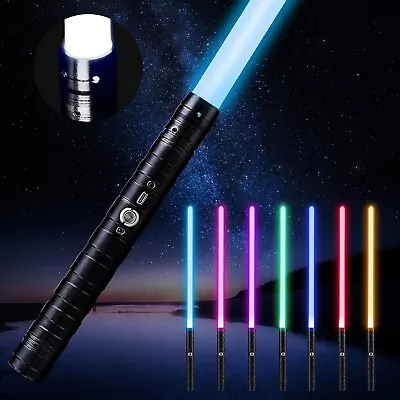 LED Lightsaber Metal Handle Lightsaber 7 Colors Change With USB Charging • £10