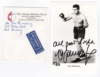 Max Schmeling Signed Autographed Picture Photo Postcard W Bonus Envelope • $39.99
