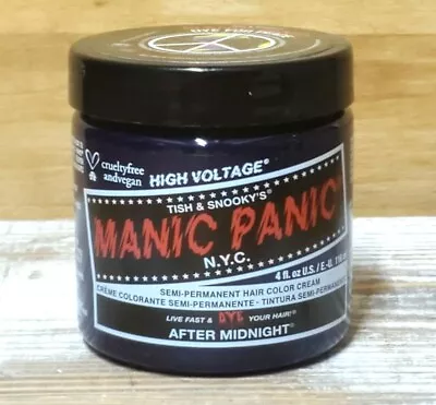 Manic Panic AFTER MIDNIGHT Semi-permanent Hair Color Cream Dark Blue • $8.99