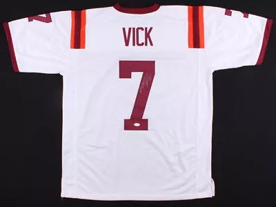 Michael Vick Signed Virginia Tech Hokies White Jersey (JSA) #1 Pick 2001 Draft • $189.95