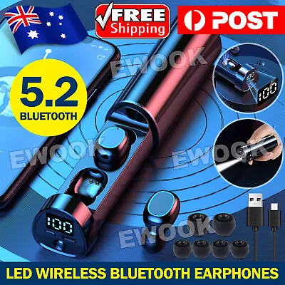 Wireless Bluetooth Earphones Headphones Earbuds Waterproof LED Display For Apple • $13.95