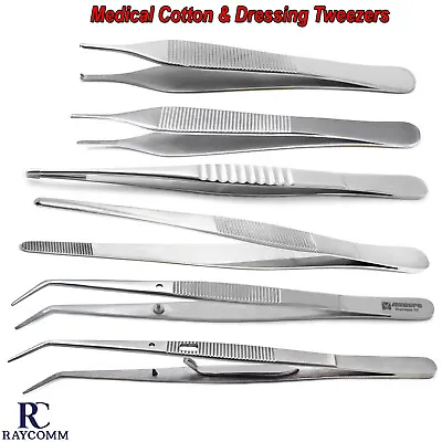 Dental Medical Cotton & Dressing Tweezers Surgical Tissue Thumb Forceps Lab Tool • $6.95