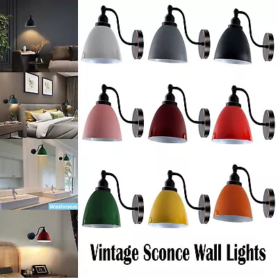 Vintage Wall Lights Indoor Metal Wall Lamp Sconce E27 Light Kitchen Fittings • £16.19