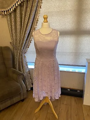 Lovely Lilac Zapaka Lace Dipped Hem Dress • £15