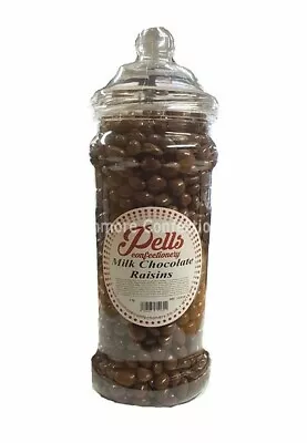 Pells Milk Chocolate Raisins Full Gift Jar 2kg • £14.99