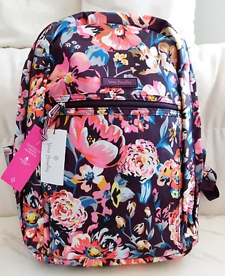 VERA BRADLEY Lighten Up Grand Backpack Book Bag - Indiana Rose Blossoms - NWT • $115