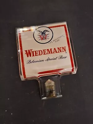 Vintage Wiedemann Beer Acrylic Tap Handle 4x3 Inches • $5