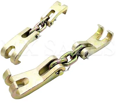 Double Claw Hook Chain Shortener Clamp Bumper Hook Pull Auto Body Repair Clamp • $22.99