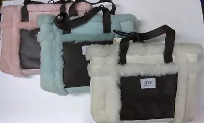 NEW Authentic UGG Australia Suede Leather Shearling Sherpa Sheepskin Tote Bag!!! • $114.99