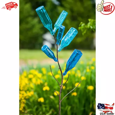 Bottle Tree Classic Glass Rustproof Metal 63inch Tall Garden Outdoor Decor • $49.39