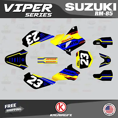 $49.99 • Buy Graphics Decal Kit For Suzuki RM85 (2001-2023) RM 85 Viper Series- Blue