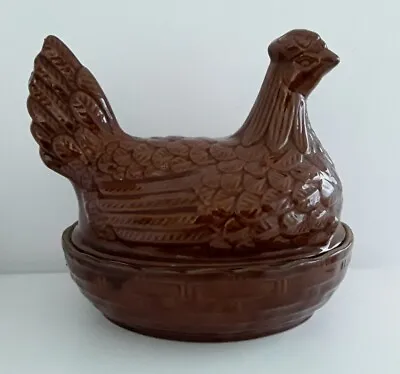 Vintage Moira Pottery Ceramic Hen Egg Holder Storage Chicken On Nest VGC • £20