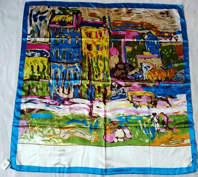 £8.99 • Buy Luxury Square Silk Scarf, Van Gogh's Painting,Castles And People,90cmx90cm