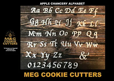 £32.05 • Buy APPLE CHANCERY Font Full Alphabet Stamp - Fondant Embosser Cake - Sweet Cake
