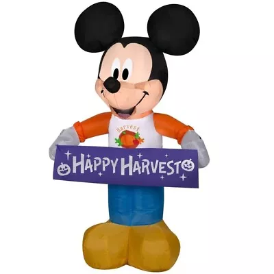 3.5ft Gemmy Airblown Thanksgiving Harvest Mickey Mouse Yard Inflatable FREE SHIP • $89.99