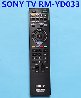 Remote Control For SONY TV KDF-E55A20 KDL-40S5100 RM-YD036 RM-YD033 • $22.49