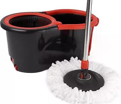 Spin Mop And Bucket Set Floor Cleaning  Spin Dry With Microfiber Heads • £13.99