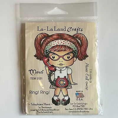 La-La Land Crafts Rubber Stamps Telephone Marci 5121 Ring Ring Phone Call Away • $8