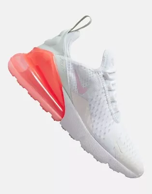 Nike Air Max 270 White Pink Foam Shoes Runners GS Kids US 4Y (5.5W) New ✅ • $160