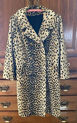 Vintage 1960's SAFARI Faux Leopard Coat Styled By Fairmoor • $145