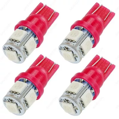 4 X Red 5SMD LED Dome Map Wedge RV Light Bulbs 168 194 T10 W5W 2821 921 + TOOL • $6.99