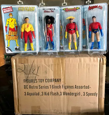 Figures Toy Company Teen Titans Wonder Girl Aqualad Speedy Kid Flash - Mego Like • $220