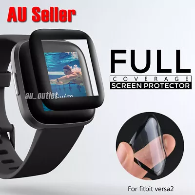 Full Coverage Ultra Clear PMMA Screen Protector Guard For Fitbit Versa 2 2019 • $3.95