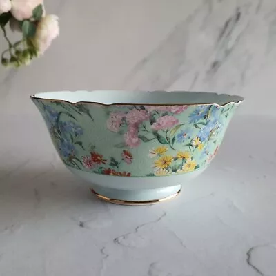 £50 • Buy SHELLEY Melody Chintz Sugar Bowl Gold Gilding Rim Perfect!