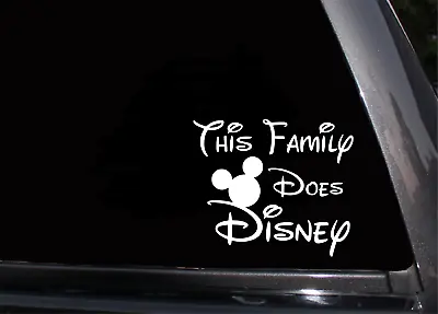 This Family Does Disney Vinyl Decal Sticker Car Auto SUV Truck Decal 6  X 4  • $4.98