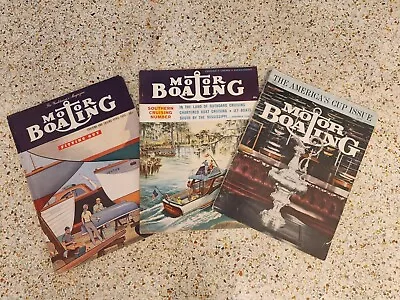 Lot Of 3 Motor Boating Magazine - April 1955 Nov 1959 Aug 1962 • $9.99