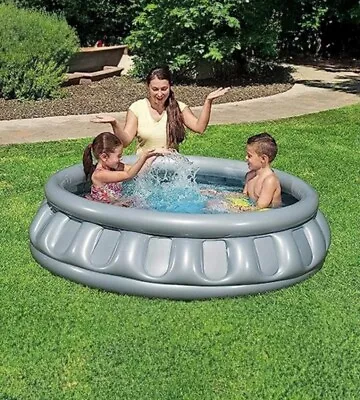 Round 5ft Inflatable Garden Swimming Paddling Pool Kids Splash Mania Easy Up NEW • £10