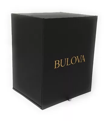 Bulova Watch Box Black Fold Open Mens & Womens Display Storage Case • $15