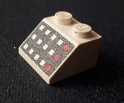 LEGO Slope 45 2 X 2 With 12 Buttons And 3 Red Lamps On Black Background Pattern  • $4.70