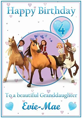 Personalised Spirit Riding Free Horse Inspired Birthday Card - Lovely ! • £3.99