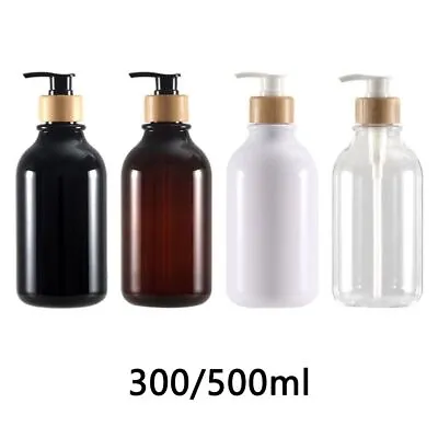 £4.77 • Buy Container Soap Dispenser Bathroom Accessories Bamboo Pump Shampoo Pump Bottle