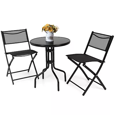 Topbuy 3-Piece Patio Bistro Dining Furniture Set Outdoor Patio Conversation • $89.99