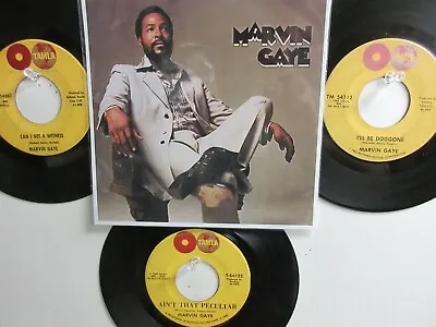 💥 4 ' MARVIN GAYE ' HIT 45's +1PICTURE [Let's Get It On]   THE 60's&70's !💥 • $19.99