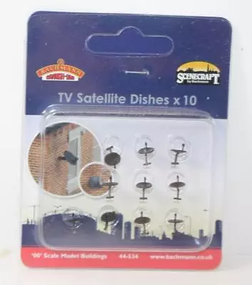 Bachmann Scenecraft 1:76 44-534 1 X Pack Of 10 TV Satellite Dishes New FNQHobbys • $5.95