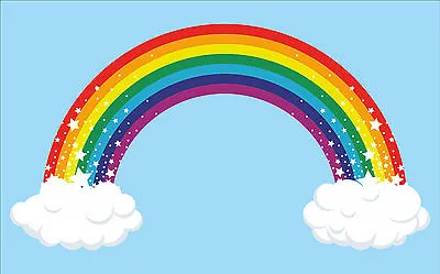 Rainbow Wall Art Vinyl Sticker Full Colour Decal Transfer • £8.48