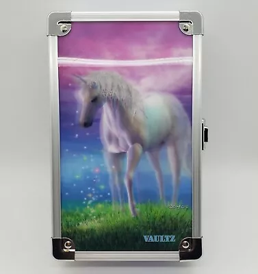 Vaultz Locking Pencil Supply Box With Key - 5  X 2.5  X 8.5  - 3D Unicorn - NEW • $15