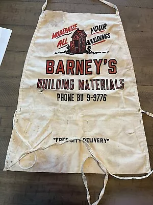 Vintage Barneys Building Materials Hardware Advertising Nail Apron • $24.99