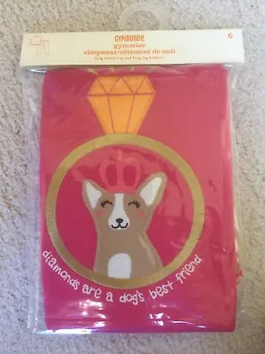 NIP Gymboree Girls Pink Corgis Long Sleeve 2 Pc Pajamas Pjs Gymmies 6 • $14.45