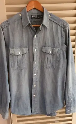 RALPH LAUREN  Size M  RARE DENIM /CHAMBRAY SHIRT • $35